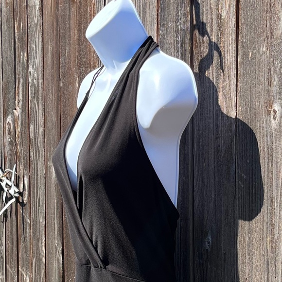 Free Press black halter dress size large - Picture 6 of 17